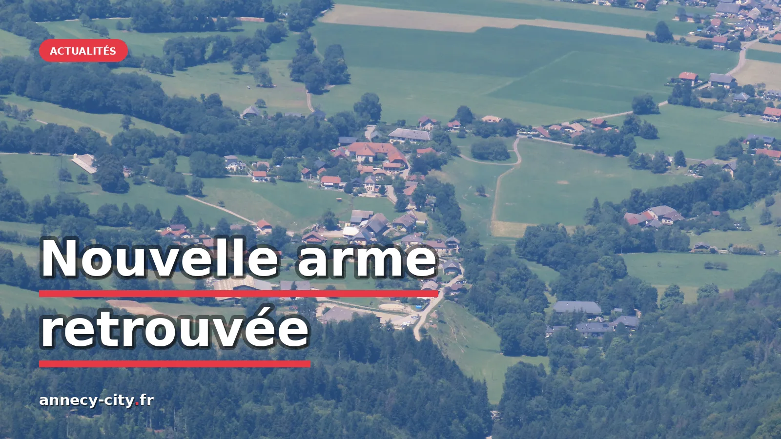Une nouvelle arme retrouvée au lac d'Annecy, relance l'affaire de Chevaline — photo Rémih